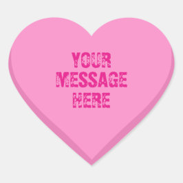 Aangepaste Roze Snoephartjes Hartvormige Gespreksh Hart Sticker