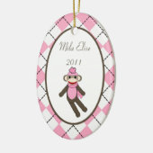 Aangepaste roze sokaap voor sierdoeleinden keramisch ornament (Links)