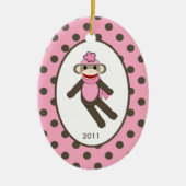 Aangepaste roze sokaap voor sierdoeleinden keramisch ornament (Voorkant)