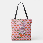 Aangepaste roze speldenpaastas tote bag (Achterkant)