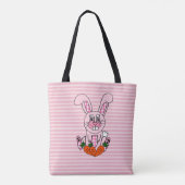 Aangepaste roze speldenpaastas tote bag (Achterkant)