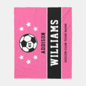 Aangepaste roze spelersnaam fleece deken (Voorkant)