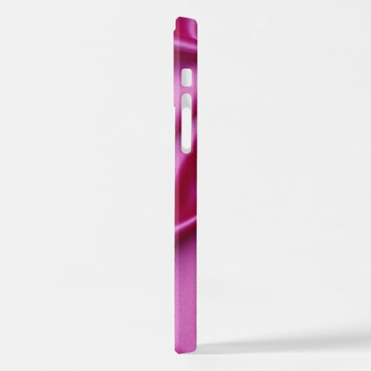 Aangepaste roze sprankelende diamanten hart patroo iPhone hoesje (Linkerkant)