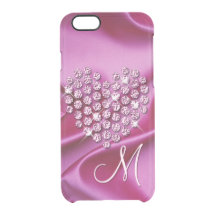 Aangepaste roze sprankelende diamanten hart patroo