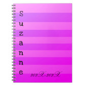 Aangepaste roze stapes notitieboek (Voorkant)