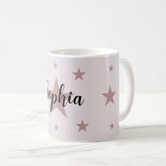 Aangepaste Roze Ster Mok – Gepersonaliseerd met Jo (Voorkant rechts)