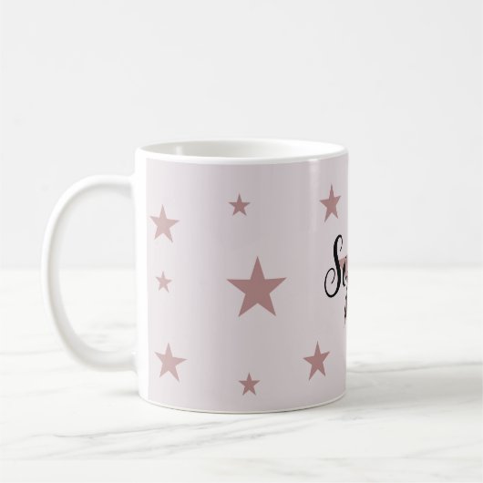 Aangepaste Roze Ster Mok – Gepersonaliseerd met Jo (Links)