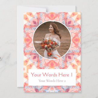 Aangepaste Roze Ster Trouwmagneet Dank u kaart Magnetische Uitnodiging