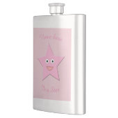 Aangepaste roze sterflessen heupfles (Links)