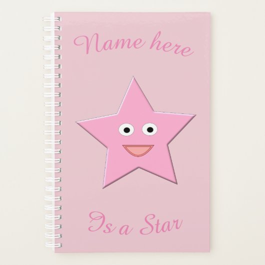 Aangepaste roze sterplank planner (Voorkant)