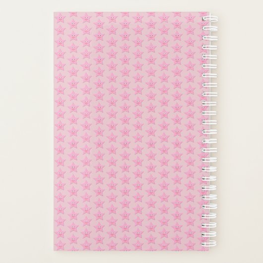 Aangepaste roze sterplank planner (Achterkant)