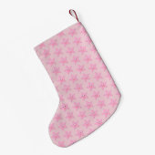 Aangepaste  roze sterren stoppen kleine kerstsok (Achterkant (Hangend))