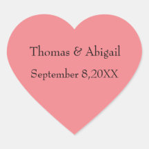 Aangepaste roze Stickers koppelen Naam Datum