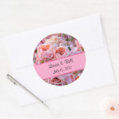 Aangepaste roze Stickers voor pinda's bruiloft-env (Envelop)