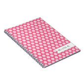 Aangepaste roze Stippen Notitieboek (Rechterzijde)