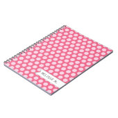 Aangepaste roze Stippen Notitieboek (Linkerzijde)