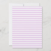 Aangepaste roze strepen verjaardagsfoto dankkaart (Achterkant)