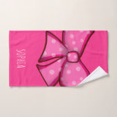 Aangepaste Roze Strik Coquette Meisjes Bad Handdoek (Handdoek)