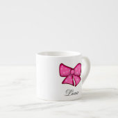 Aangepaste Roze Strik Coquette Meisjes Kinderen Espresso Kop (Voorkant rechts)