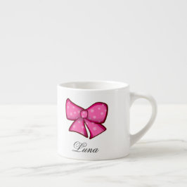 Aangepaste Roze Strik Coquette Meisjes Kinderen Espresso Kop