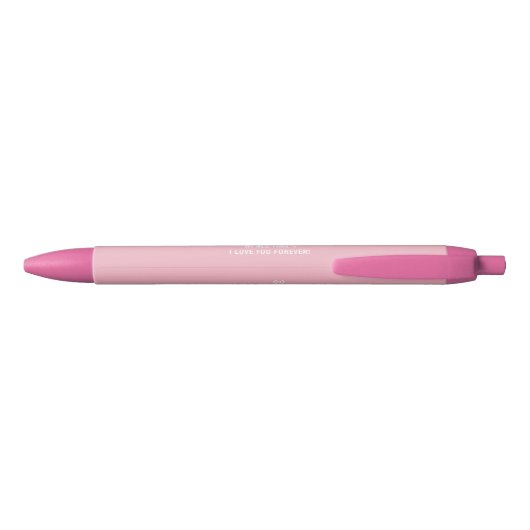 Aangepaste roze strip Blauwe inkt Pen (Achterkant)