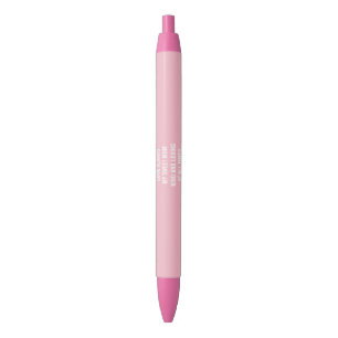 Aangepaste roze strip Blauwe inkt Pen