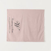Aangepaste roze tafelkleed banner script voor zake wandkleed (Voorkant (horizontaal))