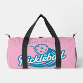 Aangepaste Roze Teal Pickleball Sportstas Plunjezak (Voorkant)
