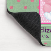 Aangepaste roze Teddy Bear Baby Keepomwille Muismat (Hoek)