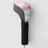 Aangepaste Roze Tropische Strand Naam Golfheadcover (Schuin)