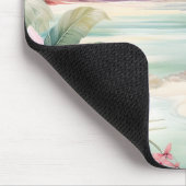 Aangepaste Roze Tropische Strand Naam Muismat (Hoek)