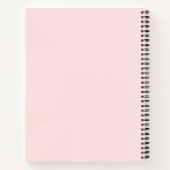 Aangepaste Roze Tropische Strand Naam Notitieboek (Achterkant)