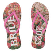 Aangepaste roze Tulp ventilatorbride Teenslippers (Voetbed)