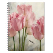 Aangepaste  roze tulpen notitieboek (Voorkant)