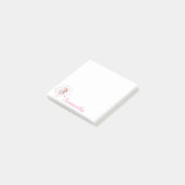 Aangepaste roze Unicorn Ballerina Post-it Notes (Schuin)
