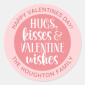 Aangepaste roze Valentijn sticker (Voorkant)