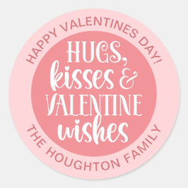 Aangepaste roze Valentijn sticker