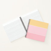 Aangepaste Roze Vanille Geel Witte Gestreepte Sjab Notitieboek (Binnen)