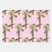 Aangepaste roze verjaardag inpakpapier vel (Voorkant 2)