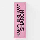 Aangepaste ROZE VERJAARDAGS SLINGER Spandoek (Verticaal)