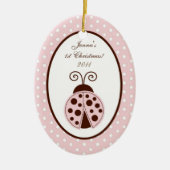 Aangepaste roze versiebug voor aangepaste sierdoel keramisch ornament (Voorkant)