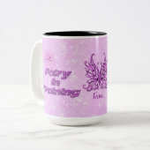 Aangepaste roze vlecht in de Mok van de opleiding (Voorkant links)