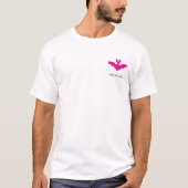 Aangepaste Roze Vleermuis Cute Goth Naam T-shirt (Voorkant)