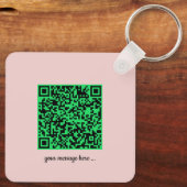 Aangepaste, roze, vlek met Afbeelding op maat Sleutelhanger (Achterkant)