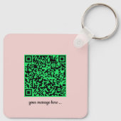 Aangepaste, roze, vlek met Afbeelding op maat Sleutelhanger (Achterkant)