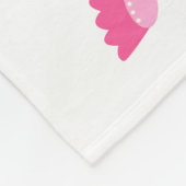 Aangepaste roze vlinders, bloemen je meisjesnaam fleece deken (Hoek)