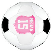 Aangepaste roze voetbal cadeau voor atletisch meis (Gedraaid)