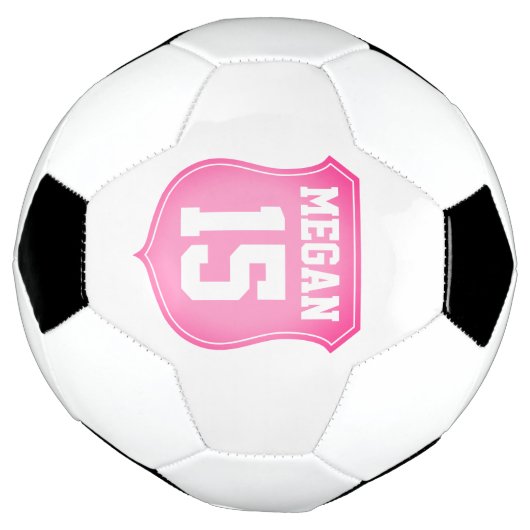 Aangepaste roze voetbal cadeau voor atletisch meis (Gedraaid)