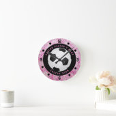 Aangepaste roze Voetbal Football  Ronde Klok (Huis)