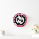 Aangepaste roze Voetbal Football  Ronde Klok (Huis)